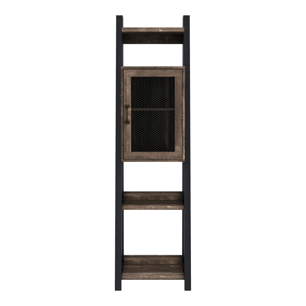 Reclaimed Oak Wood Tower Cabinet with Adjustable Shelf J578712