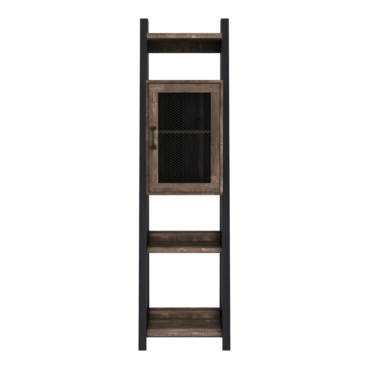 Reclaimed Oak Wood Tower Cabinet with Adjustable Shelf J578712