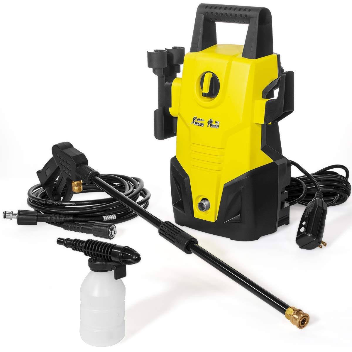 Electric 1300 PSI 1.2 GPM Compact Lightweight Pressure Washer with Hose Soap Dispenser R61490