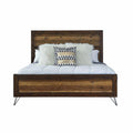 Brown Black Wood Queen Bed X752