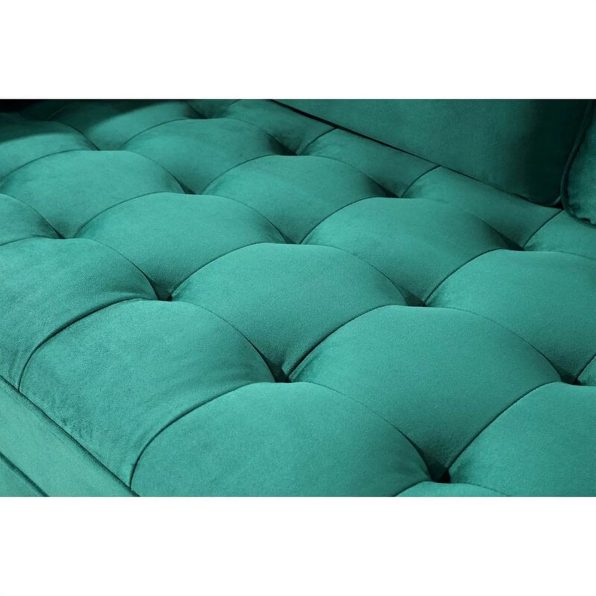 Green Velvet Square Arm Loveseat D74758