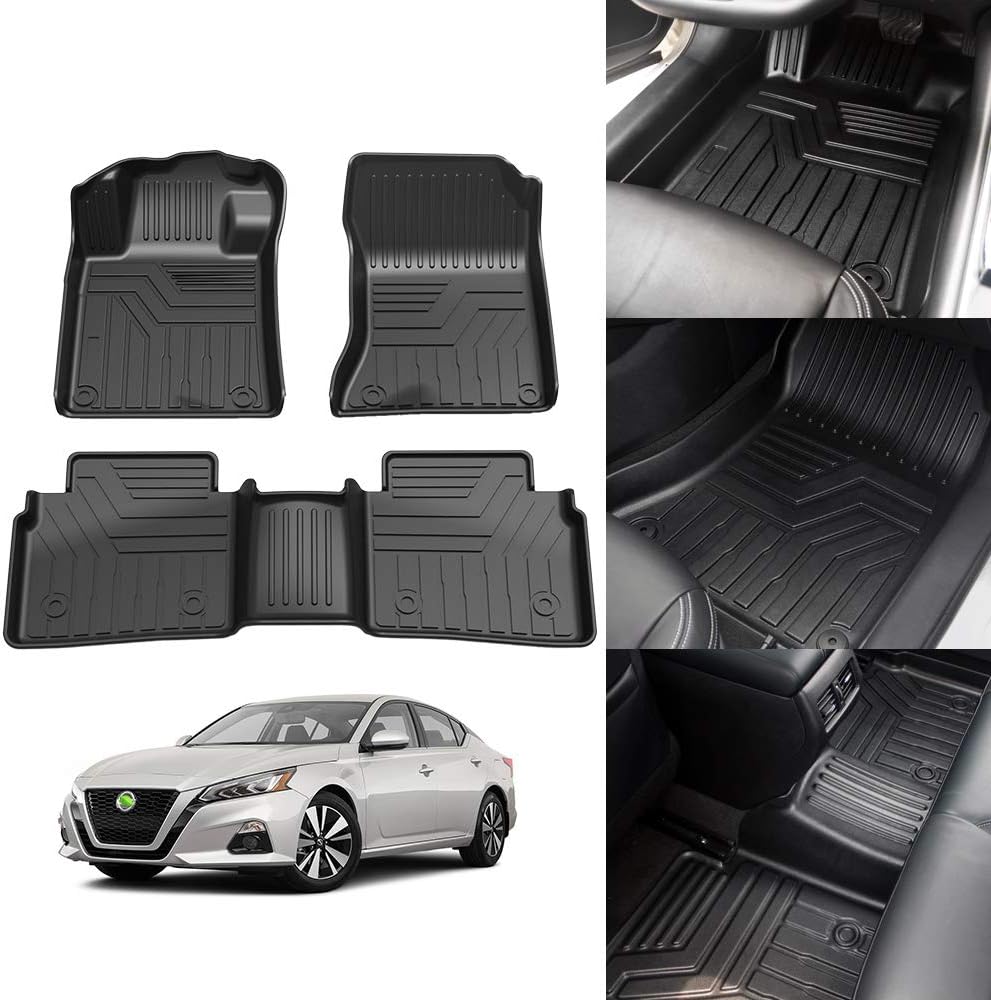 Black 2 Row TPE Floor Mats O935