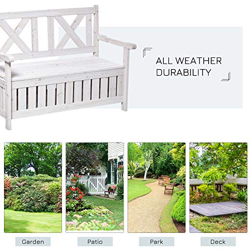 Wooden Storage Bench with Storage Box V1260