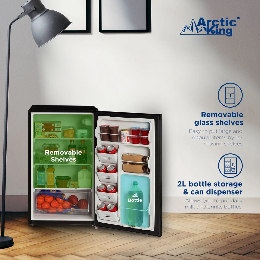 4.4 Cu ft Black Stainless Steel Look Mini Fridge B739