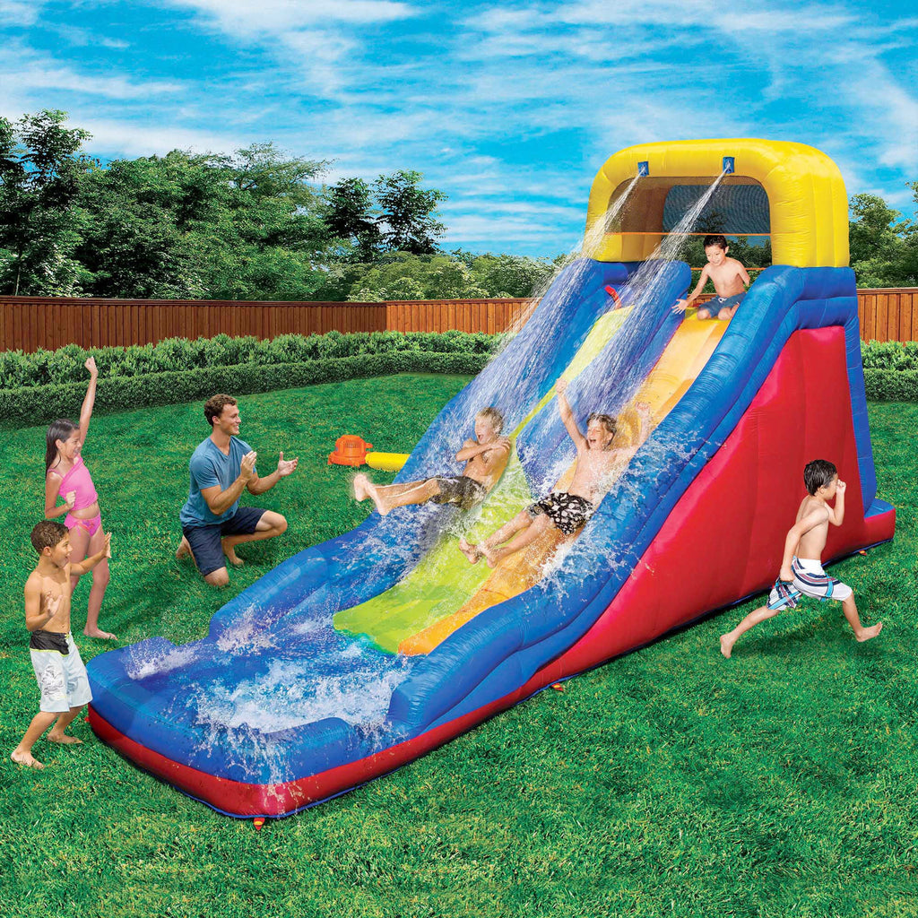 Inflatable Water Racing Slide with Climbing Wall K18653