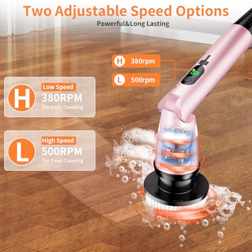 Cordless Electric Spin Scrubber with Long Handle P15405