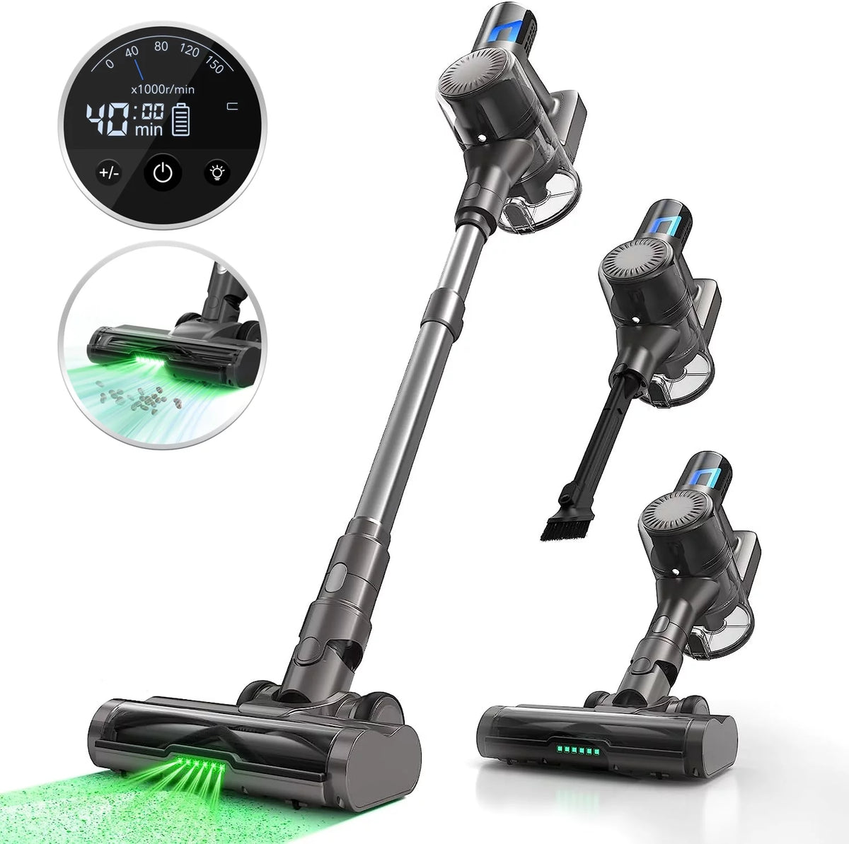 Cordless Lightweight Stick Vacuum Cleaner with 30Kpa Suction V6380