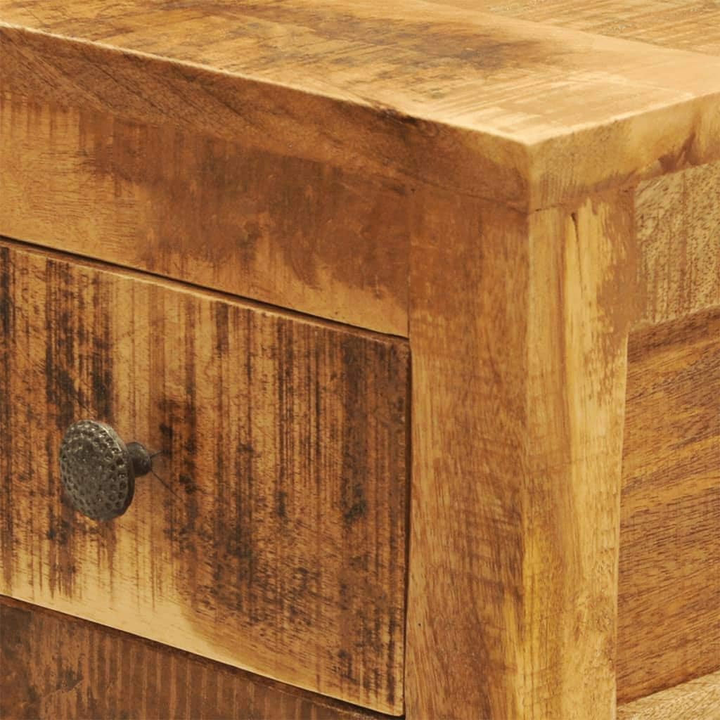 Solid Mango Wood 1 Drawer Side Table N50628