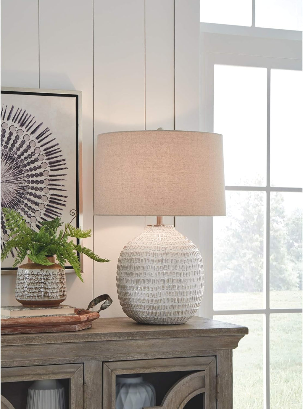 Beige Ceramic Table Lamp N42893