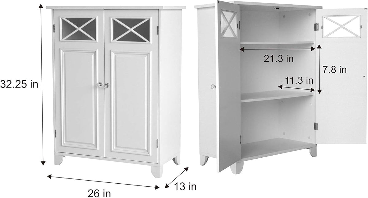 White Bathroom Floor Cabinet I9059