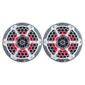 6.5 2-Way Marine Speakers with RGB LED Lights Black Carbon Fiber (Pair) M80514