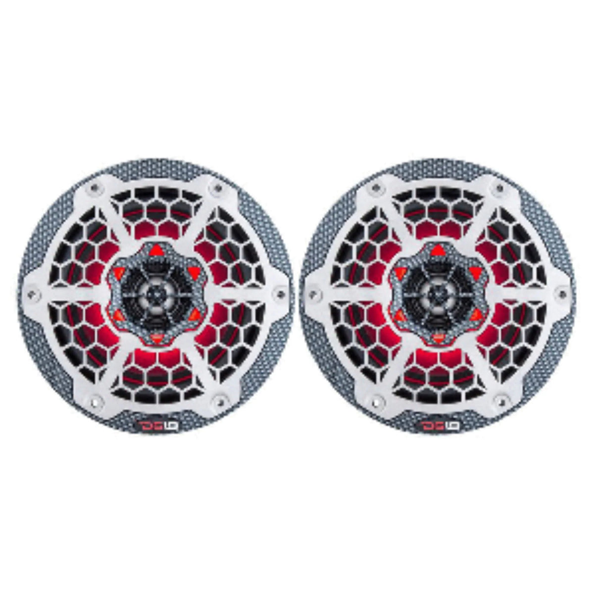 6.5 2-Way Marine Speakers with RGB LED Lights Black Carbon Fiber (Pair) M80514