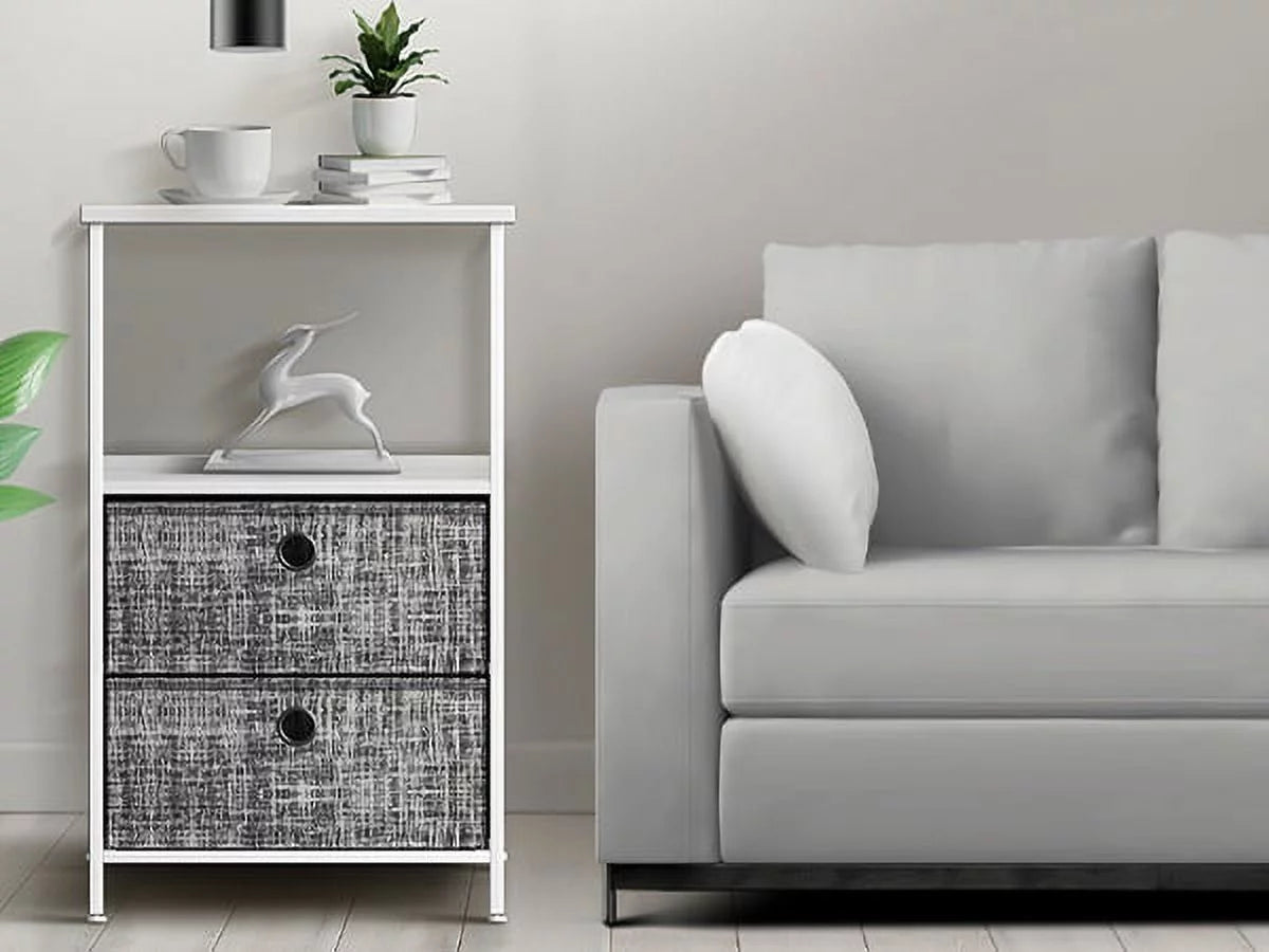 2 Drawer Nightstand with Shelf O45980