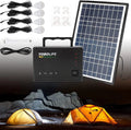 Portable Solar Generator with Solar Panel and LED Lights F1839