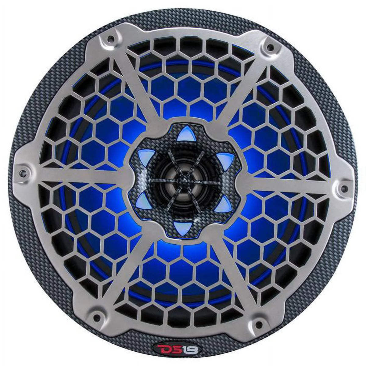 6.5 2-Way Marine Speakers with RGB LED Lights Black Carbon Fiber (Pair) M80514