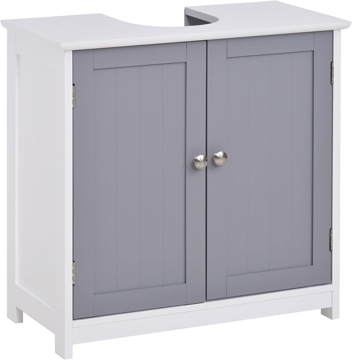 White and Grey Under-Sink Bathroom Vanity Cabinet W966762