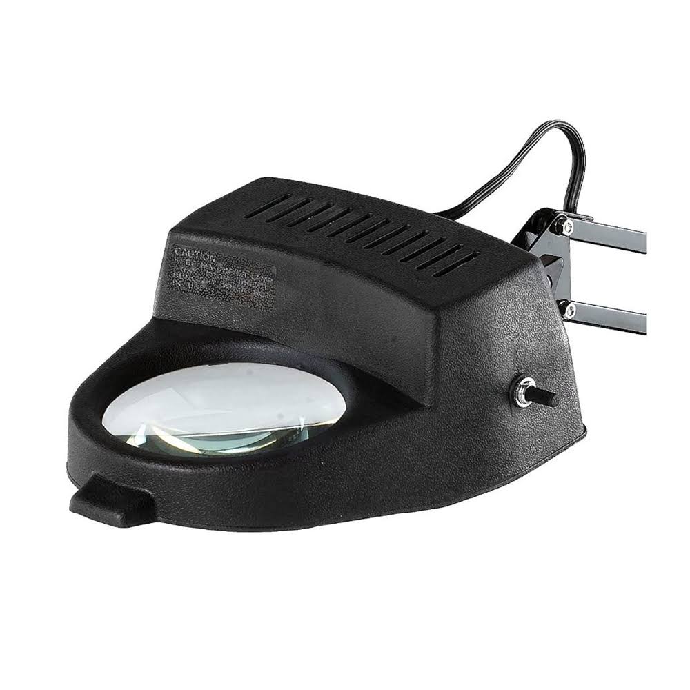 Black Magnifier Lamp Incandescent Clamp-On 3-Diopter 60W B642