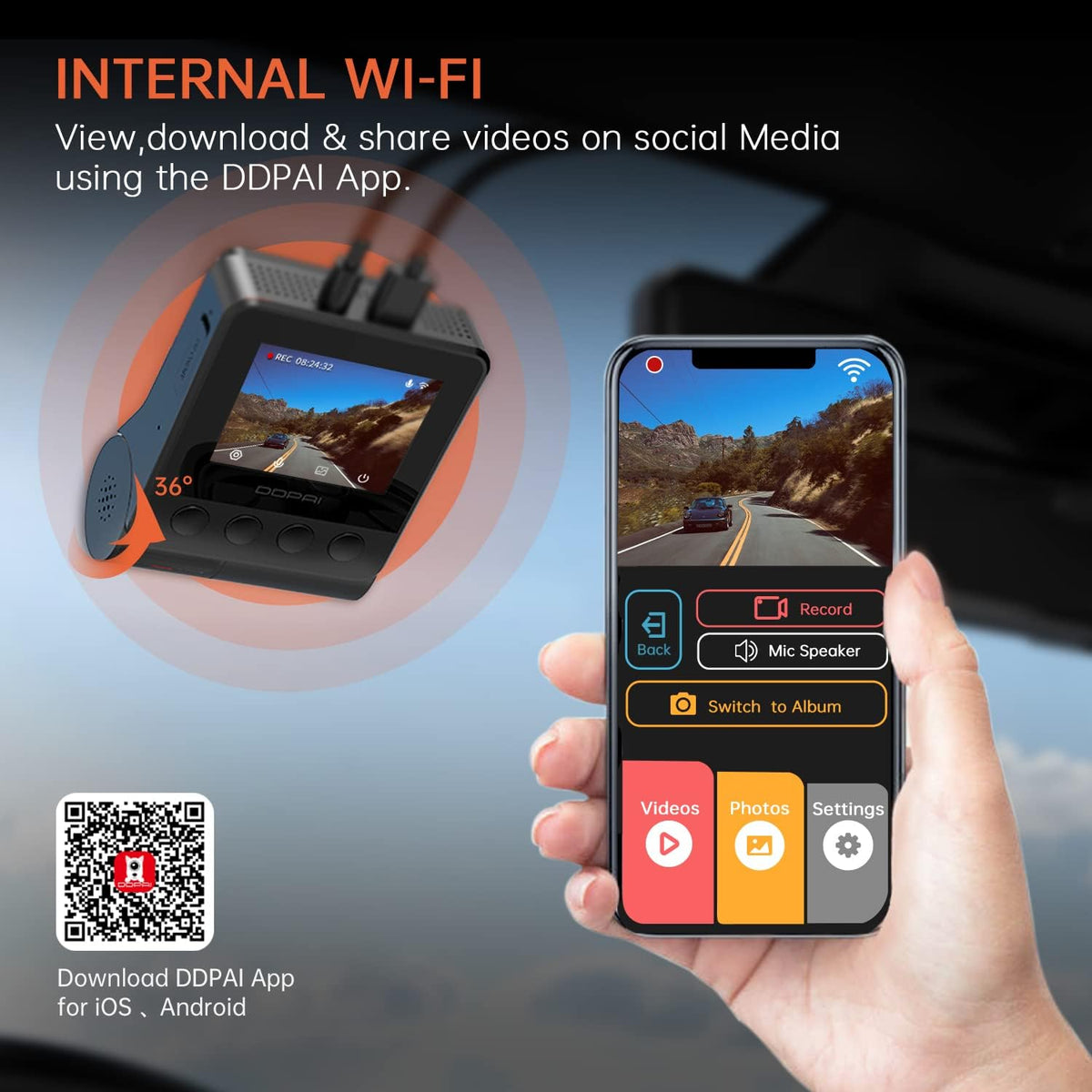 Car Dash Cam with Rear Cam B35164