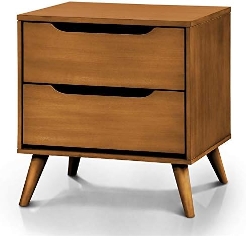 Mid-Century Modern Wood 2-Drawer Nightstand T573722