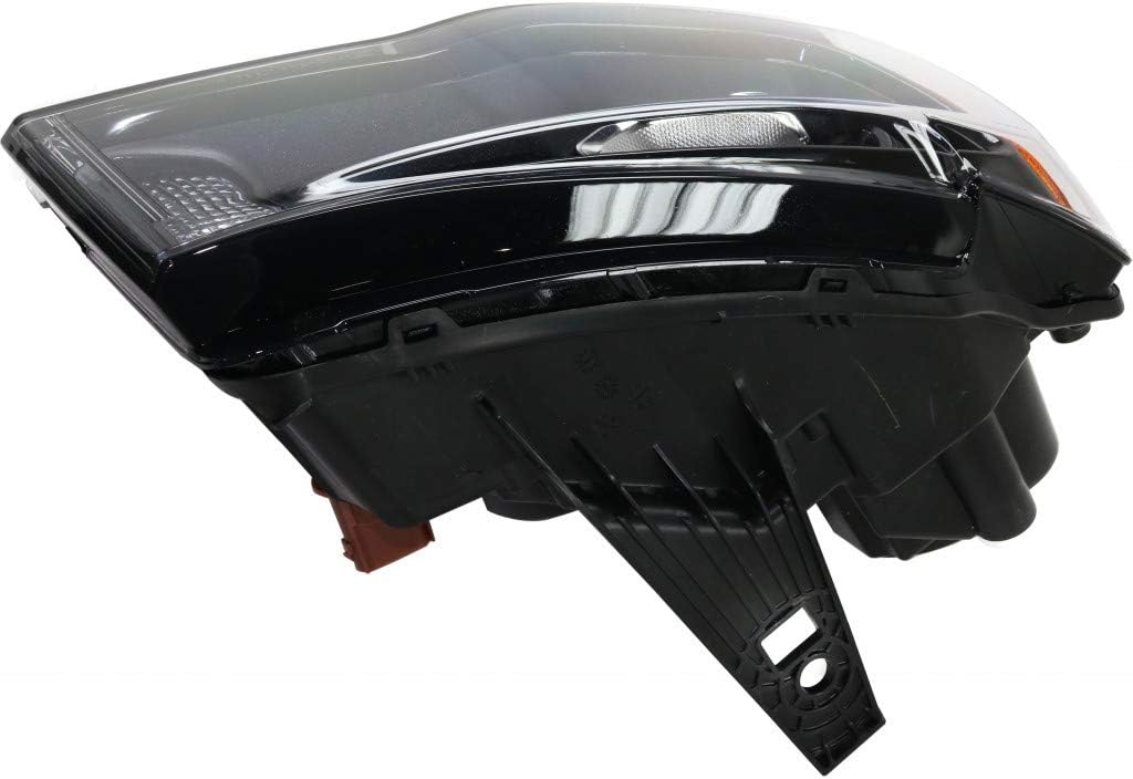 Jeep Grand Cherokee Passenger Side Black Bezel Halogen Headlight Assembly S15599