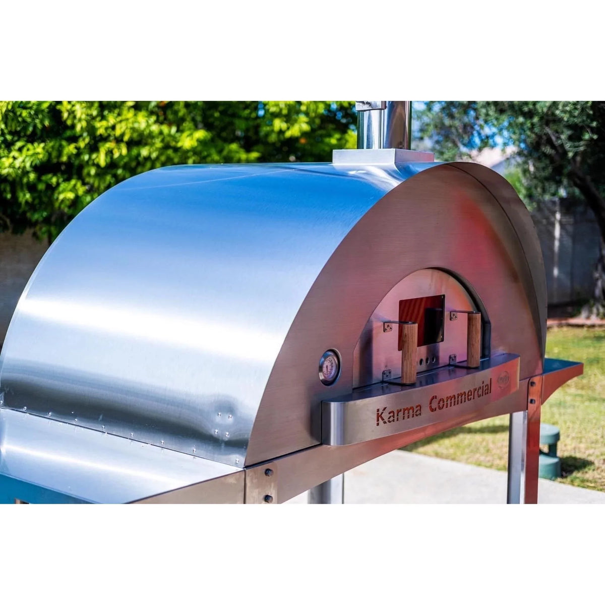 55 in. 304 Stainless Steel Wood Fired Pizza Oven O360727