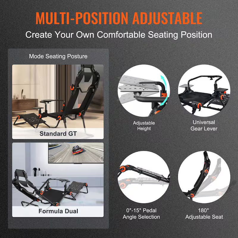 Foldable Carbon Steel Racing Wheel Stand Q759