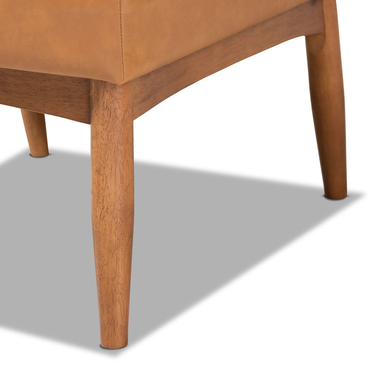 Tan Faux Leather Upholstered Wood Dining Chair B765735