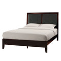 Queen Size Faux Leather Upholstered Bed S8825