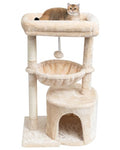 Small Cat Tree with Scratching Post and Cradle Z864037