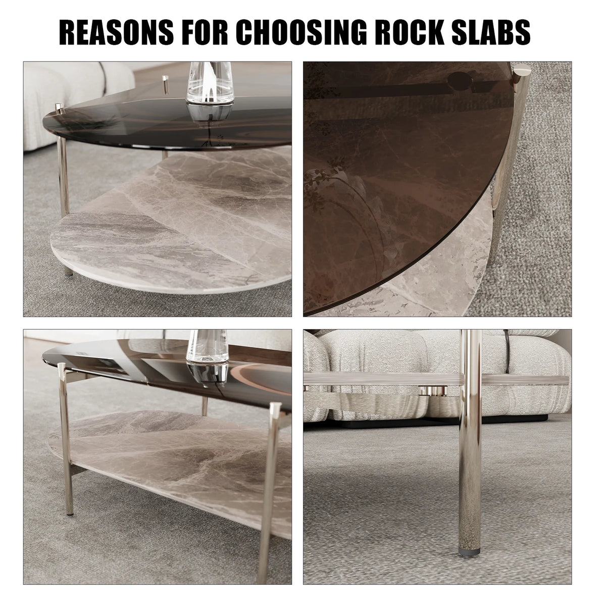 Glass 2-Tier Coffee Table M4426