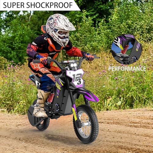 Kids Electric Dirt Bike 25KM/h Adjustable Speed Black T49844