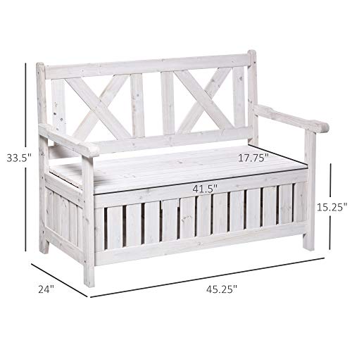 Wooden Storage Bench with Storage Box V1260