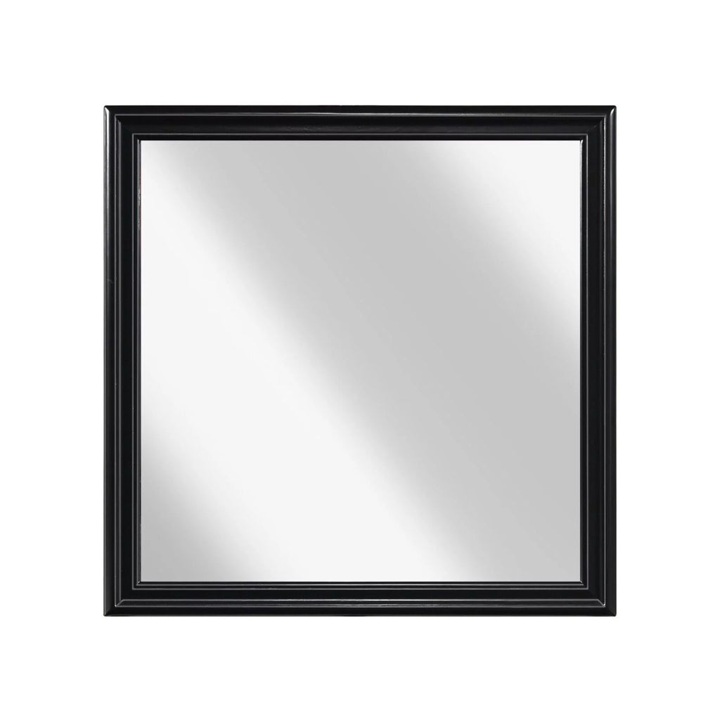 Twin Bed Nightstand Dresser Mirror 4pc Set Black V49325