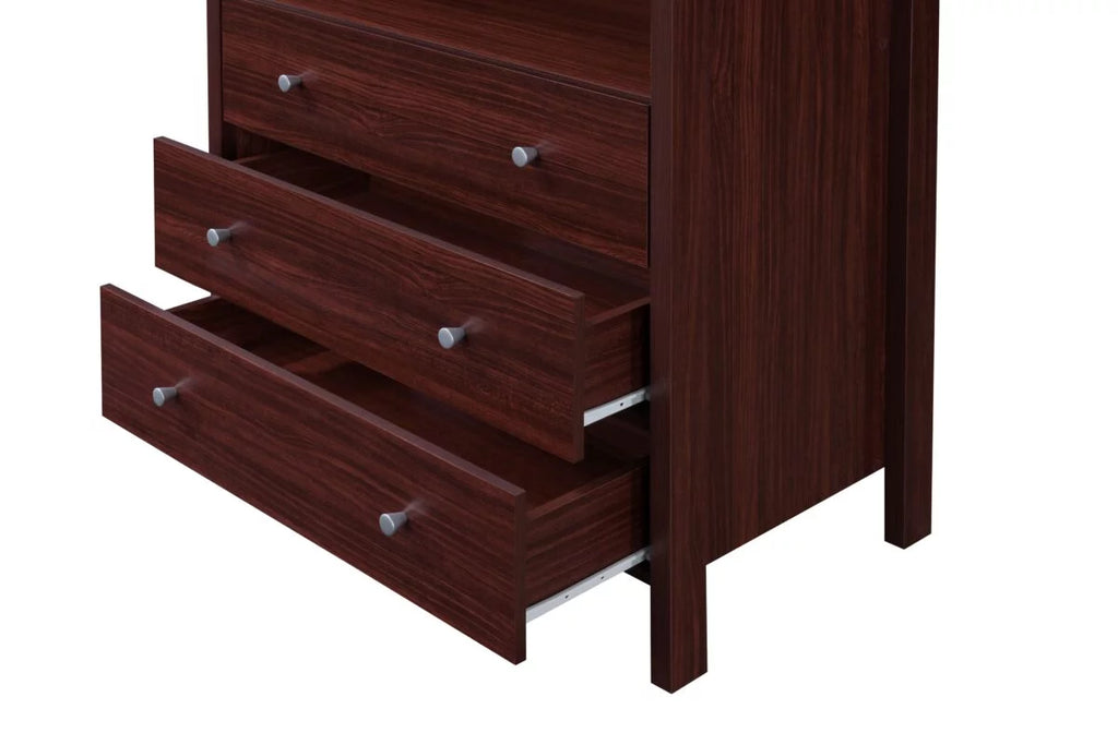 3 Drawer Mahogany Dresser with Open Shelf J194874