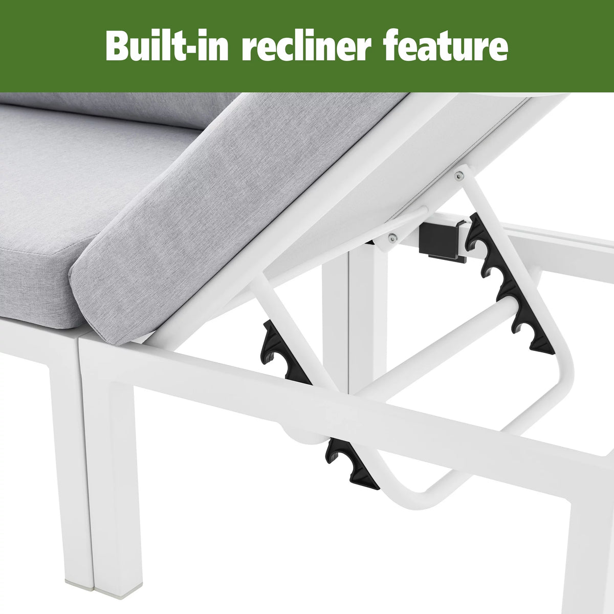 4-Piece Outdoor Chaise Sectional Set with Table T82460