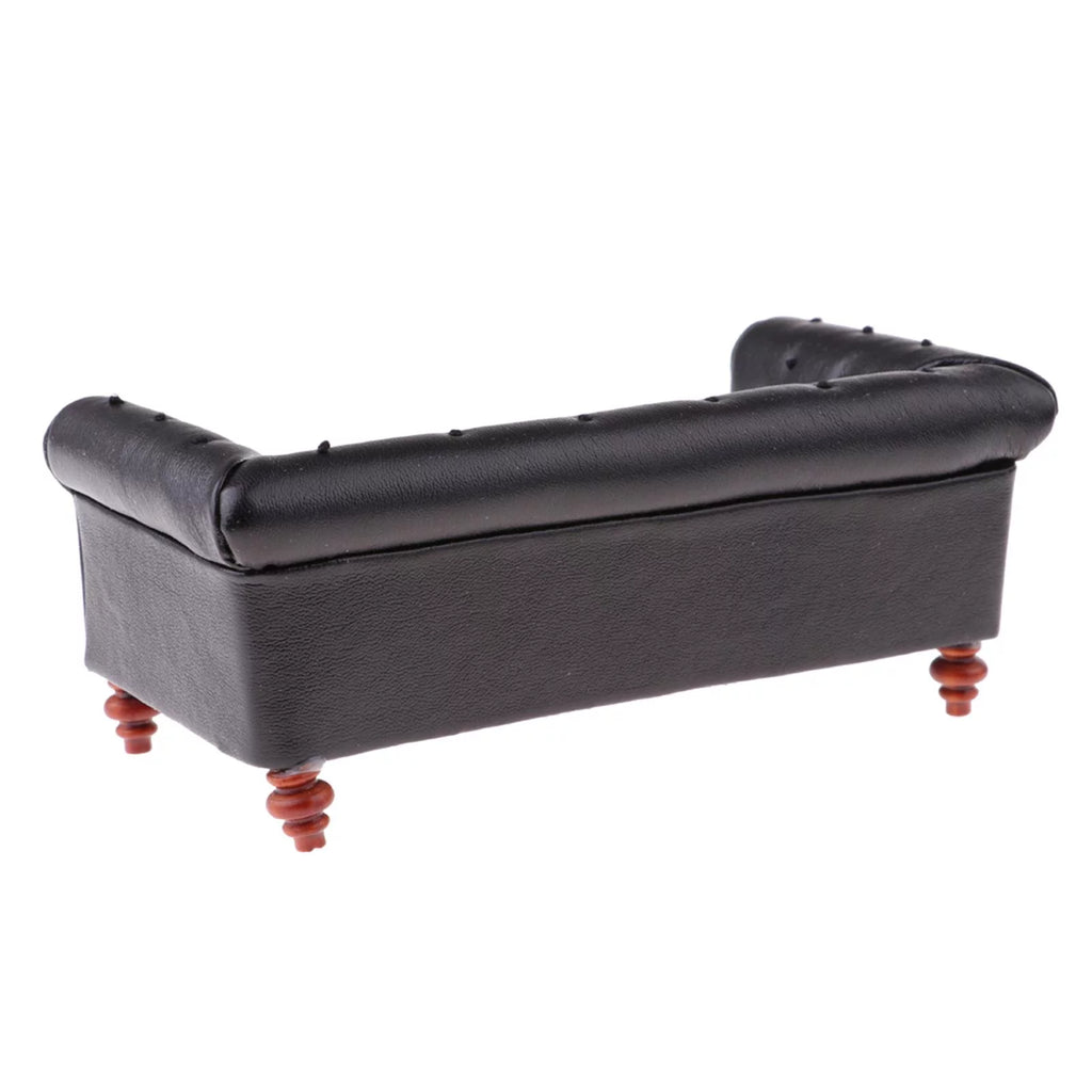 Black Leather Sofa U56205