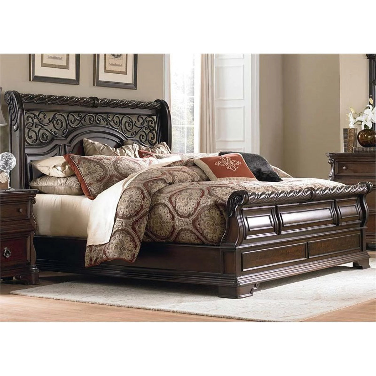 6 Drawer Chest & King Sleigh Bed T979