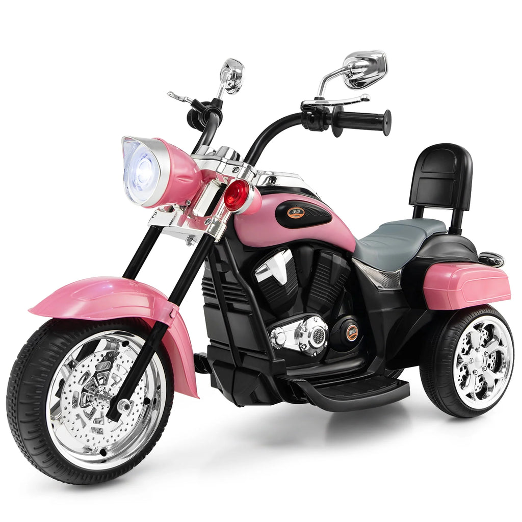3 Wheel Kids Ride On Motorcycle 6V Battery Powered White B703