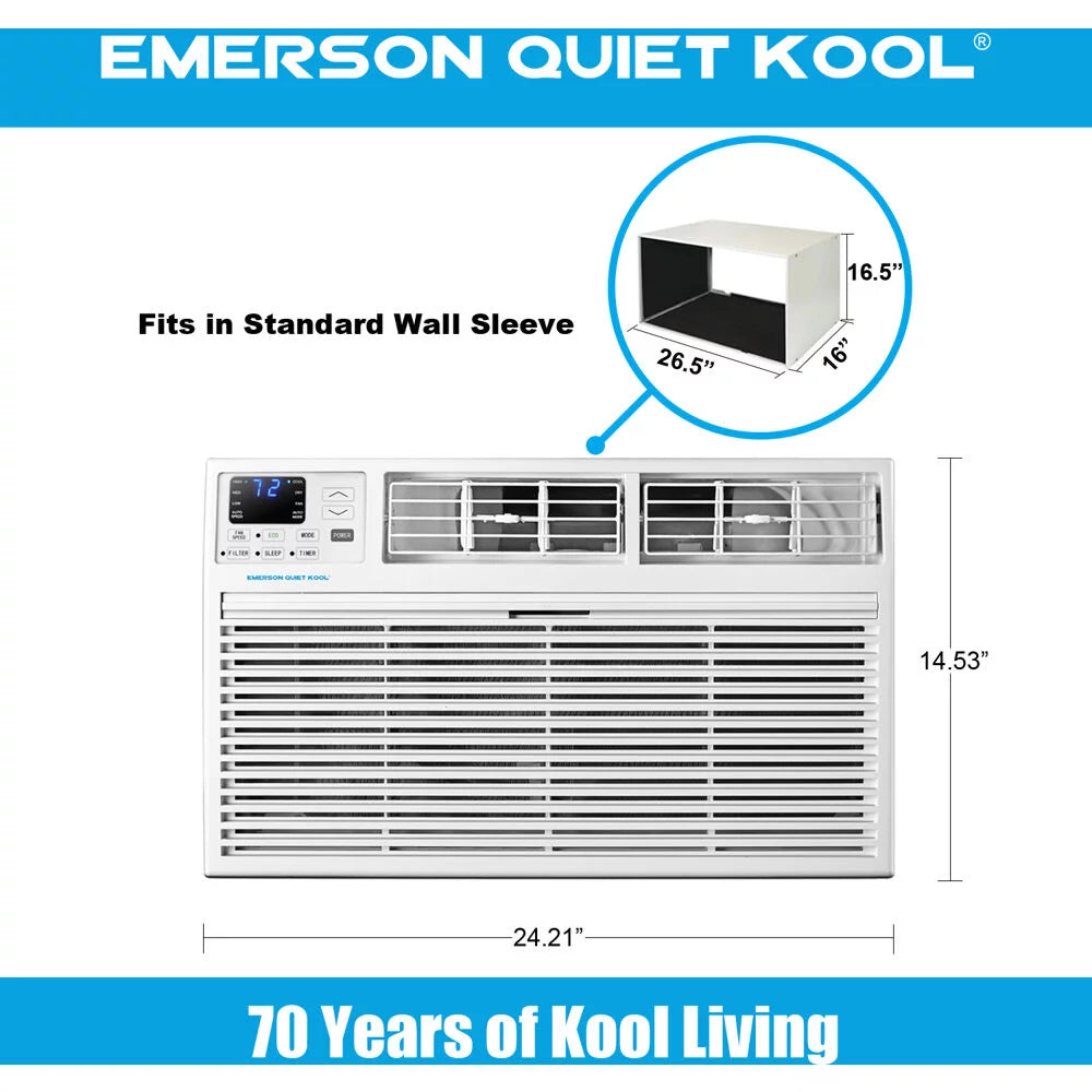 10,000 BTU 115-Volt Through-the-Wall Air Conditioner with Remote, White I949