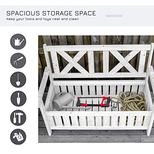 Wooden Storage Bench with Storage Box V1260