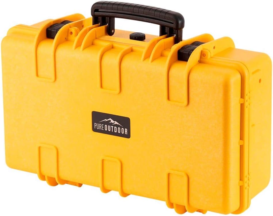 Black Weatherproof Shockproof Hard Case with Wheels R924771
