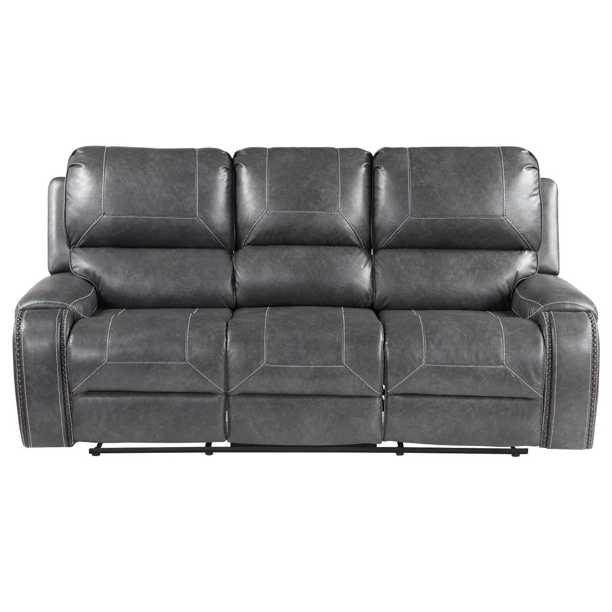 Manual Recliner Sofa Grey A83058