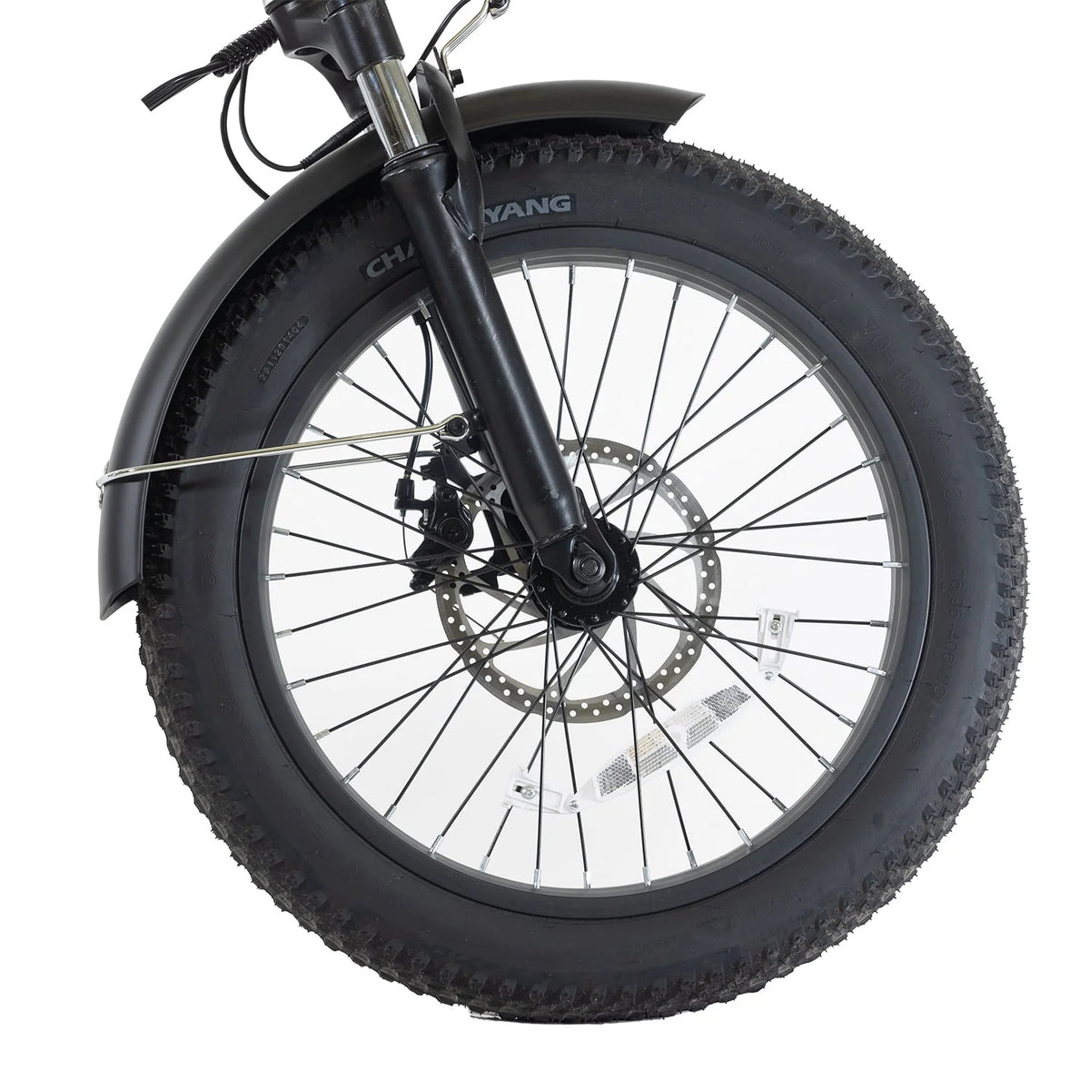 White 500W 20 x 3 Fat Tire Folding Electric Bike A1953