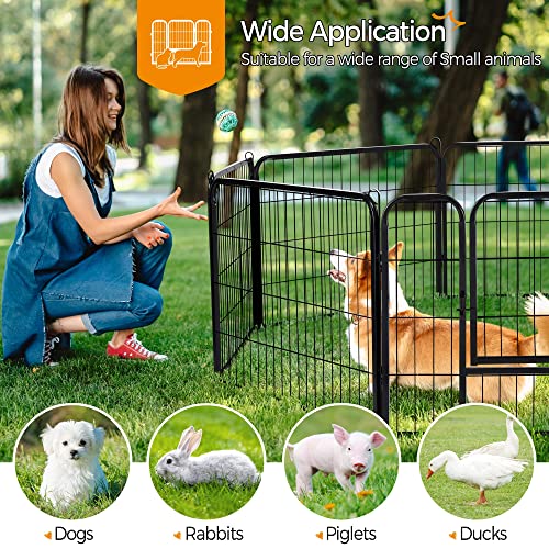 24-Inch 6 Panel Black Pet Playpen O154