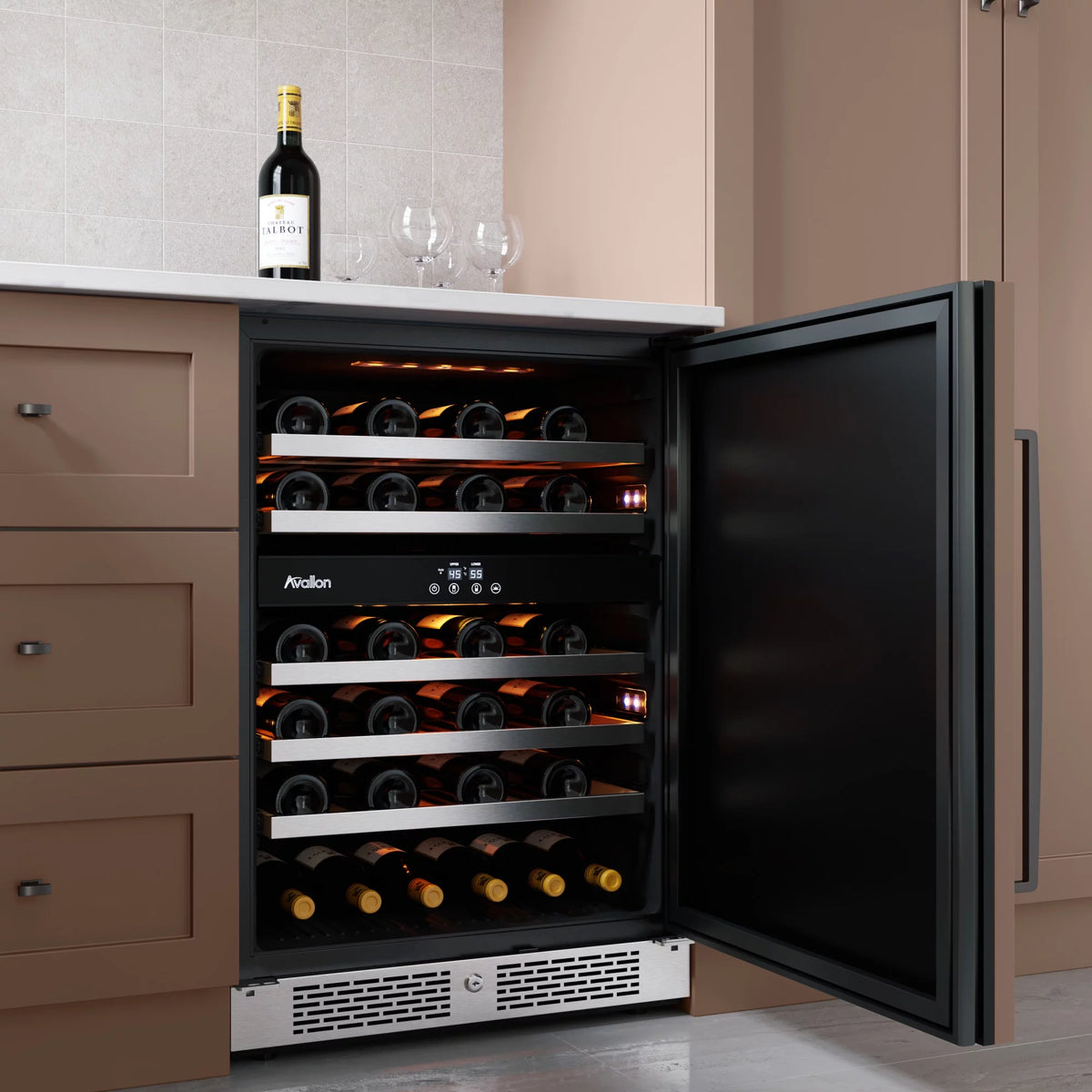 24 Bottle Capacity Dual Zone Wine Cooler Stainless Steel A99902