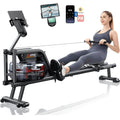 Water Rowing Machine 350 LB Weight Capacity Foldable with LCD Monitor S7234