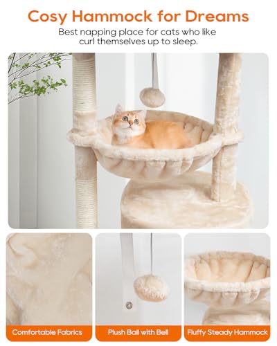 Small Cat Tree with Scratching Post and Cradle Z864037