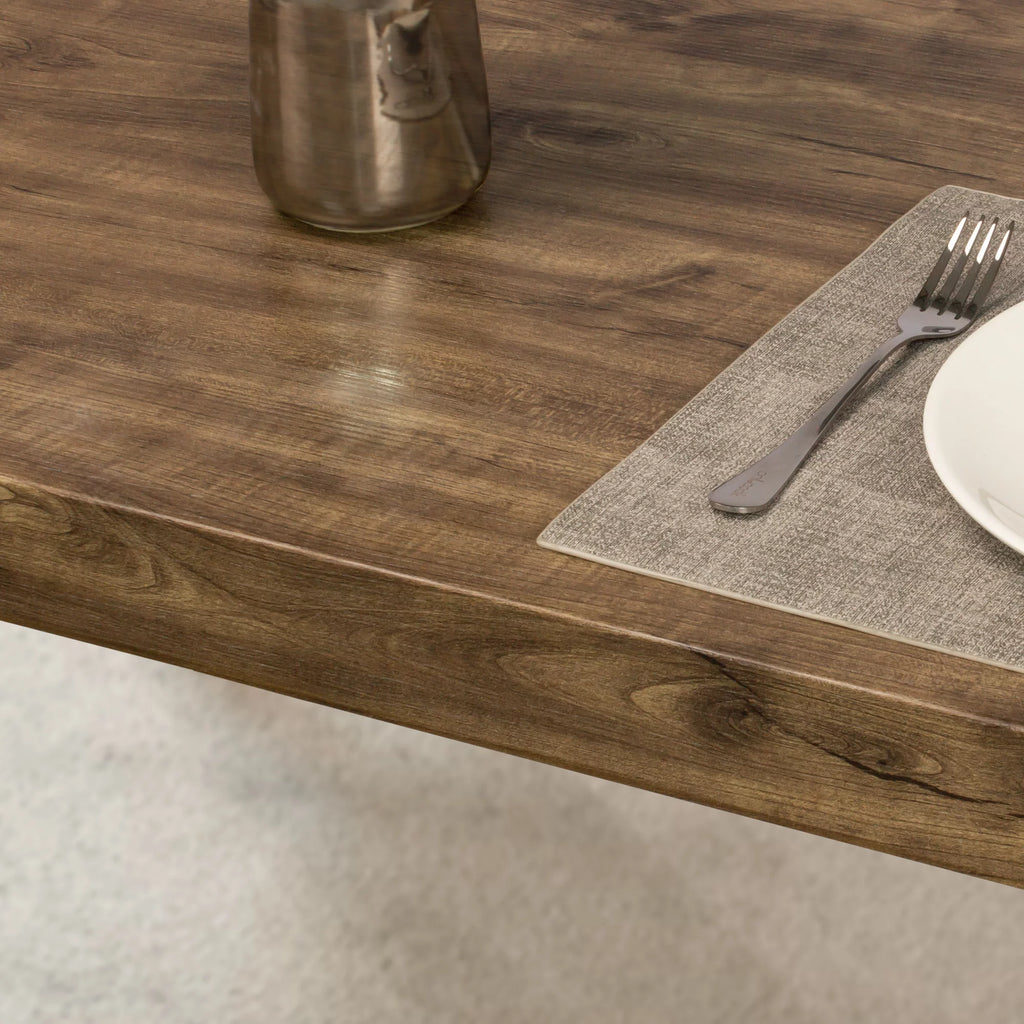 71"W x 32"D Rectangle Dining Kitchen Table, 6 Persons, Light Walnut H85515