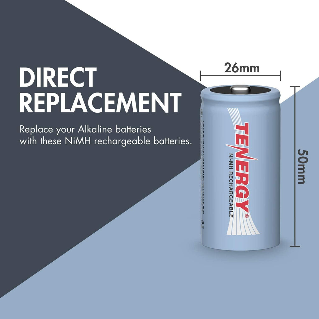 C Size 1.2V 5000mAh NiMH Rechargeable Battery 48 Pack U4229