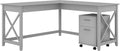 L Shaped Desk with 2 Drawer Mobile File Cabinet P88690